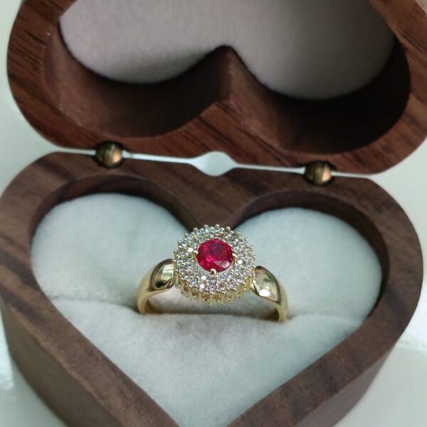 Anel formatura feminino em ouro 10k/750