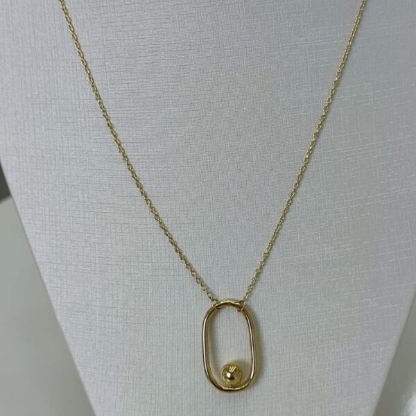 Colar Arco Dourado em Ouro 18k