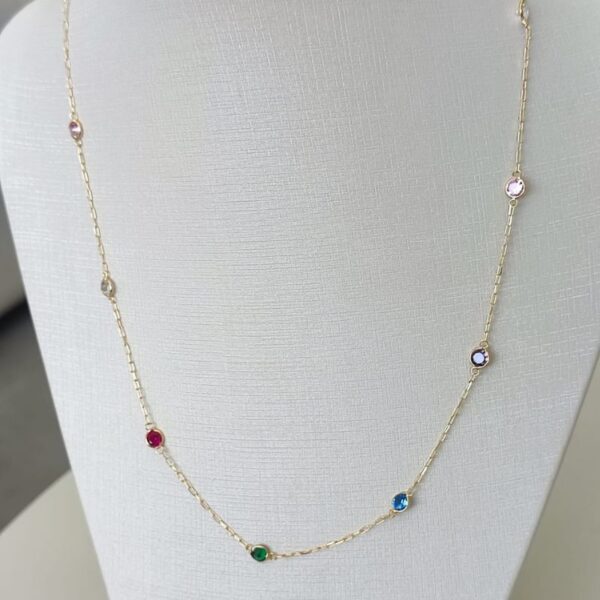 Colar Rainbow em ouro18k