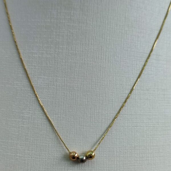 Colar Trio Celeste em Ouro 18k