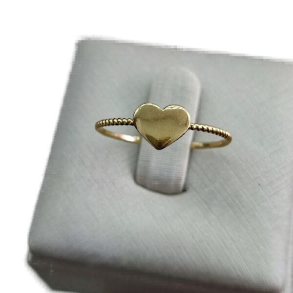 Anel Coração Fio torcido em ouro 18k/750