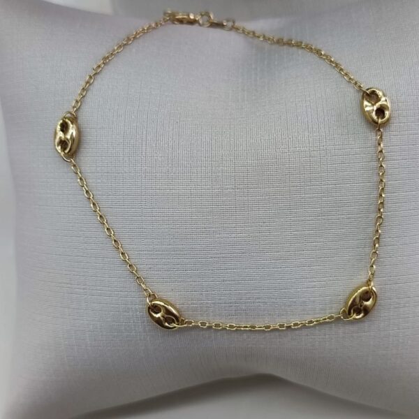 Pulseira Feminina Elos em Ouro 18k /750