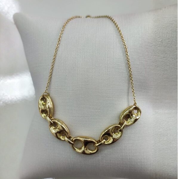 Pulseira Feminina Elos em Ouro 18k /750